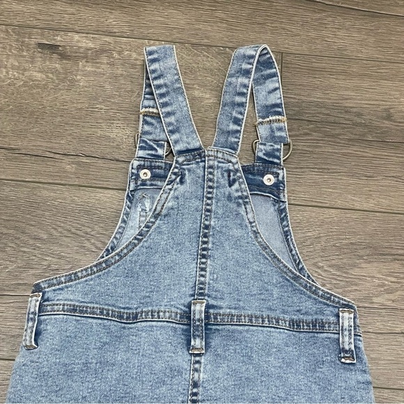 7 for all Mankind Toddler Girls Overall Dress Size 4T Blue Denim Jean Bib. - Picture 6 of 6